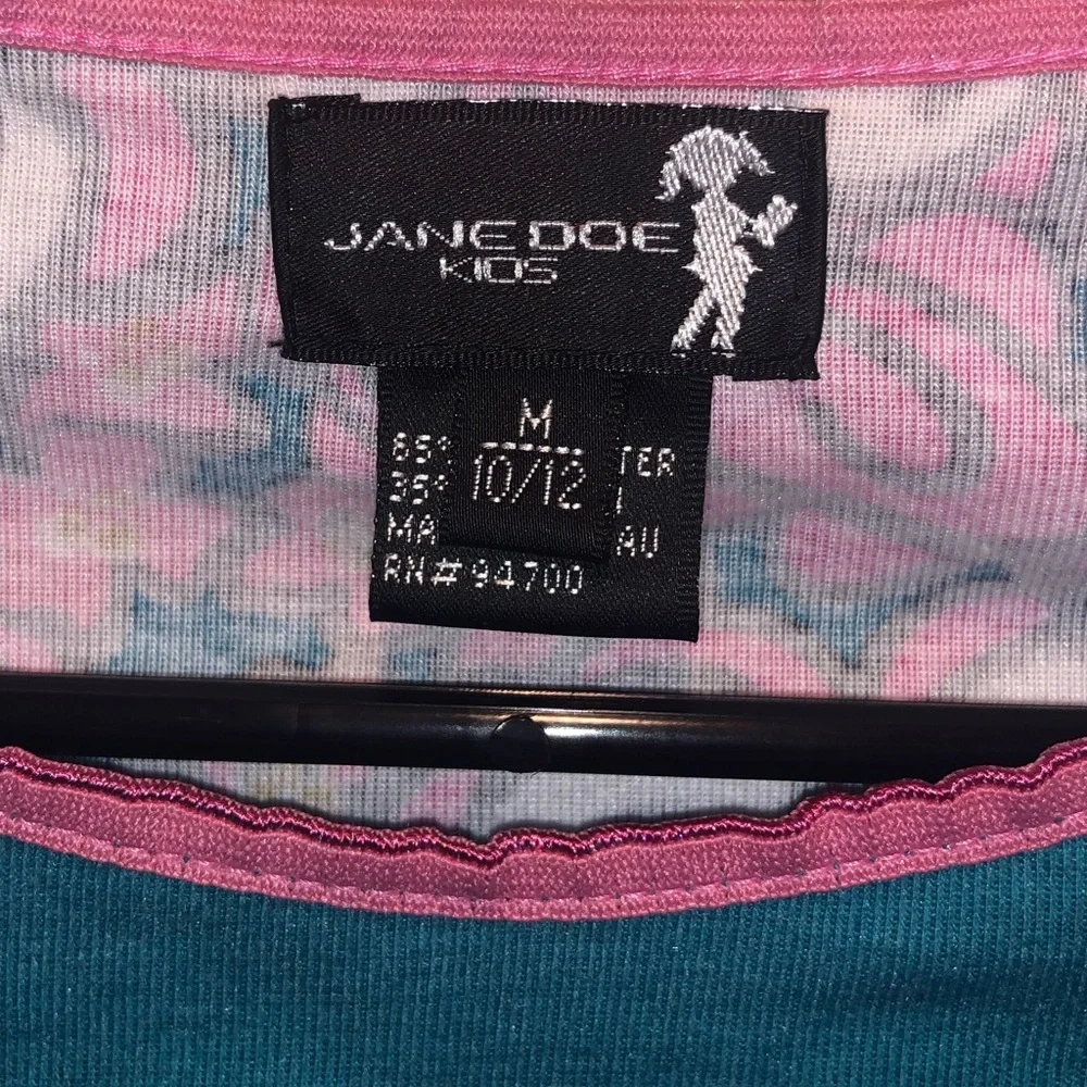 JANEDOE PARIS KIDS GIRLS GLITTER & LACE TOP 10/12